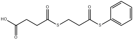 Butanoic acid, 4-oxo-4-[[3-oxo-3-(phenylthio)propyl]thio]- Struktur