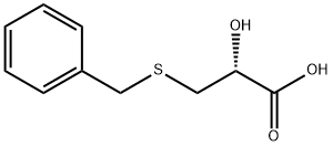 Propanoic acid, 2-hydroxy-3-[(phenylmethyl)thio]-, (2R)- Struktur