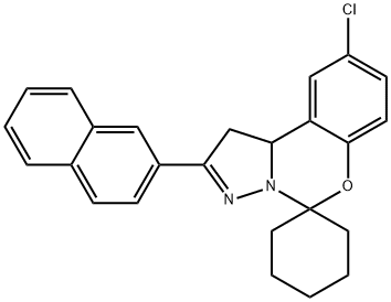 12'-chloro-4'-(naphthalen-2-yl)-8'-oxa-5',6'-diazaspiro[cyclohexane-1,7'-tricyclo[7.4.0.0^{2,6}]tridecane]-1'(9'),4',10',12'-tetraene Struktur