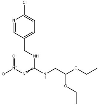 N-[(6-Chloro-3-pyridinyl)methyl]-N''-(2,2-diethoxyethyl)-N''''-nitro-guanidine Struktur