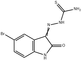 Hydrazinecarbothioamide, 2-(5-bromo-1,2-dihydro-2-oxo-3H-indol-3-ylidene)- Struktur
