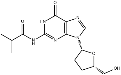 Guanosine, 2',3'-dideoxy-N-(2-methyl-1-oxopropyl)-|