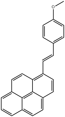 Pyrene, 1-[(1E)-2-(4-methoxyphenyl)ethenyl]- Struktur