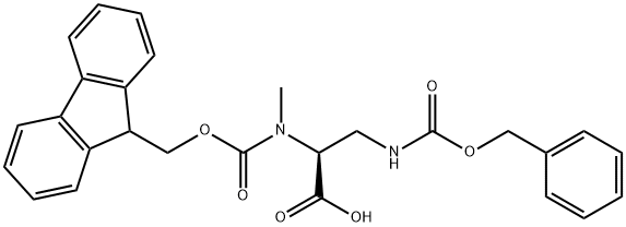 L-Alanine, N-[(9H-fluoren-9-ylmethoxy)carbonyl]-N-methyl-3-[[(phenylmethoxy)carbonyl]amino]- Struktur