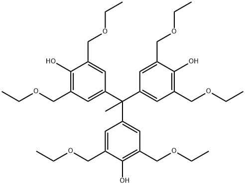Phenol, 4,4',4''-ethylidynetris[2,6-bis(ethoxymethyl)- Struktur