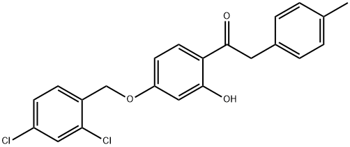 JR-6999, 1-(4-(2,4-Dichlorobenzyloxy)-2-hydroxyphenyl)-2-p-tolylethanone, 97% Struktur
