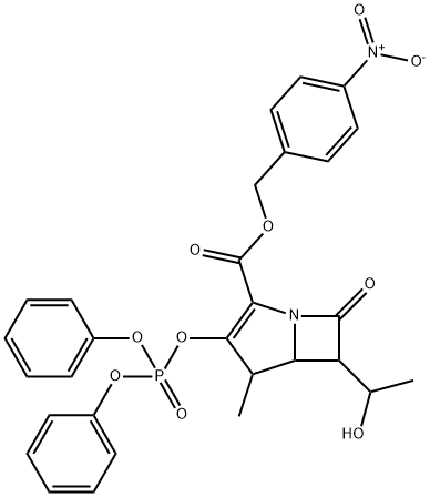 1-Azabicyclo[3.2.0]hept-2-ene-2-carboxylic acid, 3-[(diphenoxyphosphinyl)oxy]-6-(1-hydroxyethyl)-4-methyl-7-oxo-, (4-nitrophenyl)methyl ester