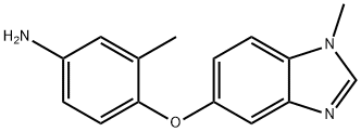 Benzenamine, 3-methyl-4-[(1-methyl-1H-benzimidazol-5-yl)oxy]- Struktur