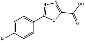 5-(4-bromophenyl)-1,3,4-oxadiazole-2-carboxylic acid Struktur