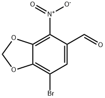 1,3-Benzodioxole-5-carboxaldehyde, 7-bromo-4-nitro- Struktur