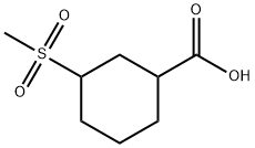 Cyclohexanecarboxylic acid, 3-(methylsulfonyl)- Struktur