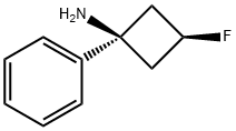 Cyclobutanamine, 3-fluoro-1-phenyl-, trans- Struktur