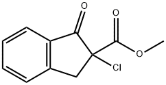 1H-Indene-2-carboxylic acid, 2-chloro-2,3-dihydro-1-oxo-, methyl ester Struktur