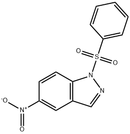 5-nitro-1-(phenylsulfonyl)-1H-indazole Structure