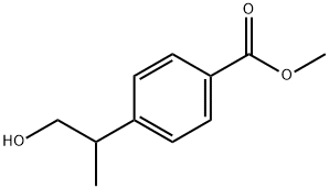 Benzoic acid, 4-(2-hydroxy-1-methylethyl)-, methyl ester Struktur