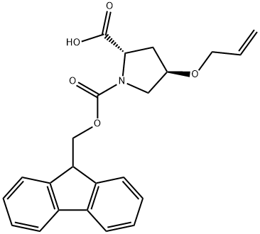 (4R)-1-Fmoc-4-(2-propen-1-yloxy)-L-proline Struktur