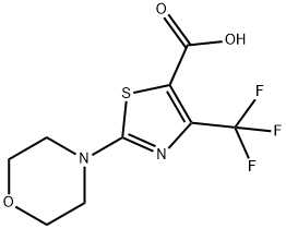 5-Thiazolecarboxylic acid, 2-(4-morpholinyl)-4-(trifluoromethyl)- Struktur