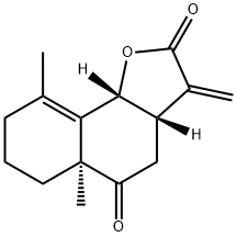 Naphtho[1,2-b]furan-2,5(3H,4H)-dione, 3a,5a,6,7,8,9b-hexahydro-5a,9-dimethyl-3-methylene-, (3aS,5aS,9bR)- Struktur