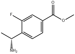 Benzoic acid, 4-[(1R)-1-aminoethyl]-3-fluoro-, methyl ester Struktur