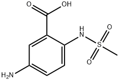 Benzoic acid, 5-amino-2-[(methylsulfonyl)amino]- Struktur