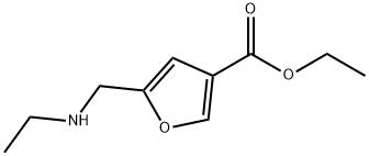 3-Furancarboxylic acid, 5-[(ethylamino)methyl]-, ethyl ester Struktur