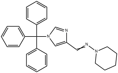 1-Piperidinamine, N-[[1-(triphenylmethyl)-1H-imidazol-4-yl]methylene]- Struktur
