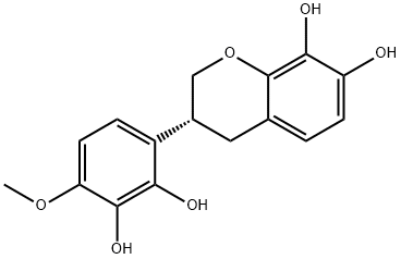 2H-1-Benzopyran-7,8-diol, 3-(2,3-dihydroxy-4-methoxyphenyl)-3,4-dihydro-, (R)- (9CI) Struktur