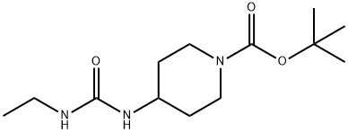 tert-Butyl 4-(3-ethylureido)piperidine-11-carboxylate Struktur