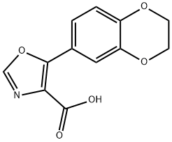 5-(2,3-Dihydro-1,4-benzodioxin-6-yl)-1,3-oxazole-4-carboxylic Acid Struktur