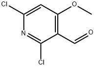 3-Pyridinecarboxaldehyde, 2,6-dichloro-4-methoxy- Struktur