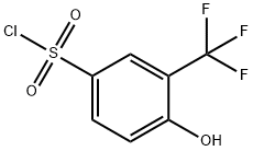 Benzenesulfonyl chloride, 4-hydroxy-3-(trifluoromethyl)- Struktur
