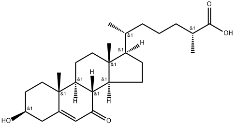 3Β-HYDROXY-7-OXO-5-CHOLESTENOIC ACID Structure