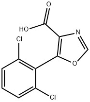 5-(2,6-dichlorophenyl)-1,3-oxazole-4-carboxylic acid Struktur