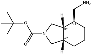 Racemic-(3aR,4S,7aS)-tert-butyl 4-(aminomethyl)hexahydro-1H-isoindole-2(3H)-carboxylate Struktur