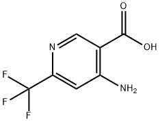 4-amino-6-(trifluoromethyl)nicotinic acid Struktur