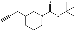 1-Piperidinecarboxylic acid, 3-(2-propyn-1-yl)-, 1,1-dimethylethyl ester Struktur