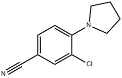 3-chloro-4-pyrrolidin-1-ylbenzonitrile Struktur