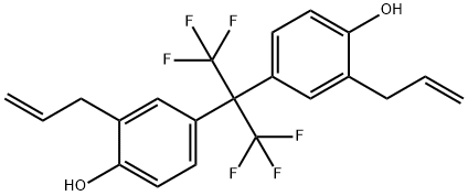 Phenol, 4,4'-[2,2,2-trifluoro-1-(trifluoromethyl)ethylidene]bis[2-(2-propen-1-yl)- Struktur