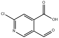 4-Pyridinecarboxylic acid, 2-chloro-5-formyl- Struktur