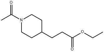 4-Piperidinepropanoic acid, 1-acetyl-, ethyl ester Struktur