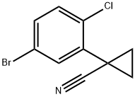 1-(5-bromo-2-chlorophenyl)cyclopropane-1-carbonitrile Struktur