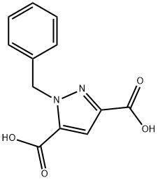 1-benzyl-1H-pyrazole-3,5-dicarboxylic acid Struktur