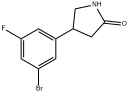2-Pyrrolidinone, 4-(3-bromo-5-fluorophenyl)- Struktur