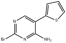 2-Bromol-4-amino-5-(2-thienyl)pyrimidine Struktur