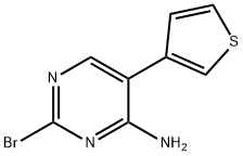 2-Bromol-4-amino-5-(3-thienyl)pyrimidine Struktur