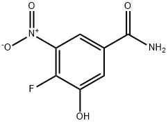 Benzamide, 4-fluoro-3-hydroxy-5-nitro- Struktur