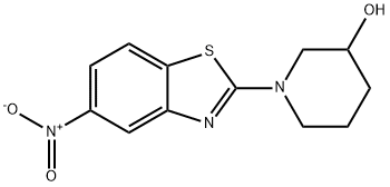 3-Piperidinol, 1-(5-nitro-2-benzothiazolyl)- Struktur