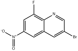 Quinoline, 3-bromo-8-fluoro-6-nitro- Struktur
