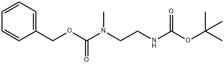 Carbamic acid, N-[2-[[(1,1-dimethylethoxy)carbonyl]amino]ethyl]-N-methyl-, phenylmethyl ester Struktur