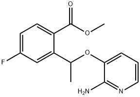 methyl 2-[1-[(2-amino-3-pyridyl)oxy]ethyl]-4-fluoro-benzoate Struktur